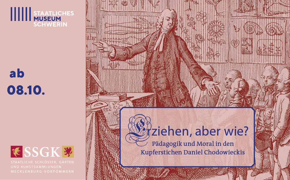 Kabinett-Ausstellung 'Erziehen, aber wie? Pädagogik und Moral in den Kupferstichen Daniel Chodowieckis'. © SSGK M-V