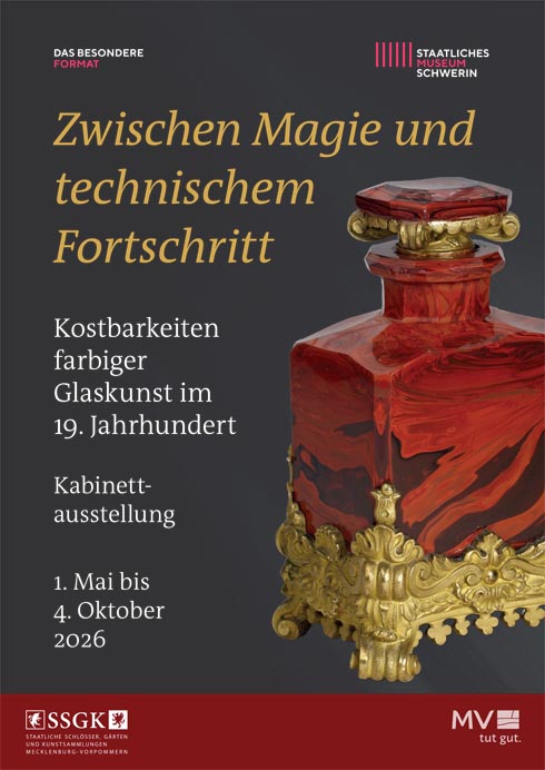 Plakat zur Kabinettaustellung „Zwischen Magie und technischem Fortschritt“ © SSGK-MV
